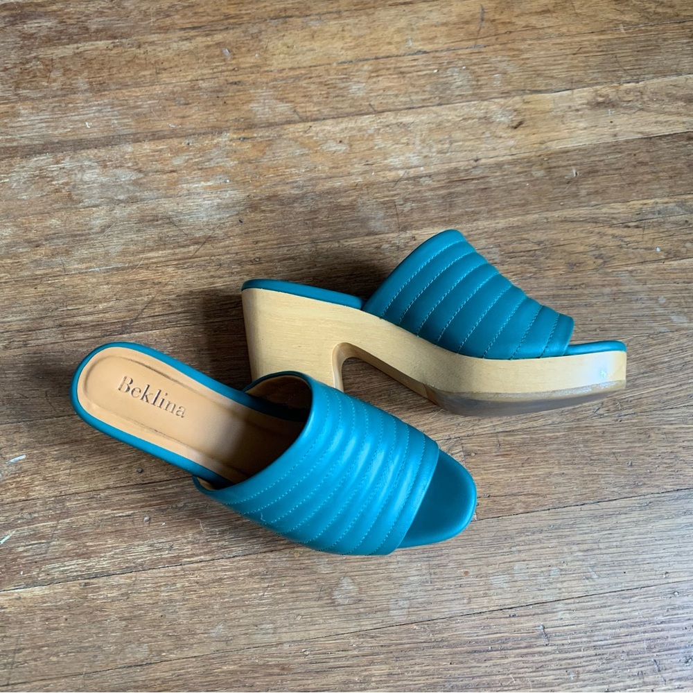Beklina Ribbed Clogs in Cypress